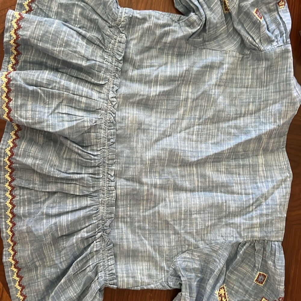 Blue Embroidered Top - Picture 3 of 6